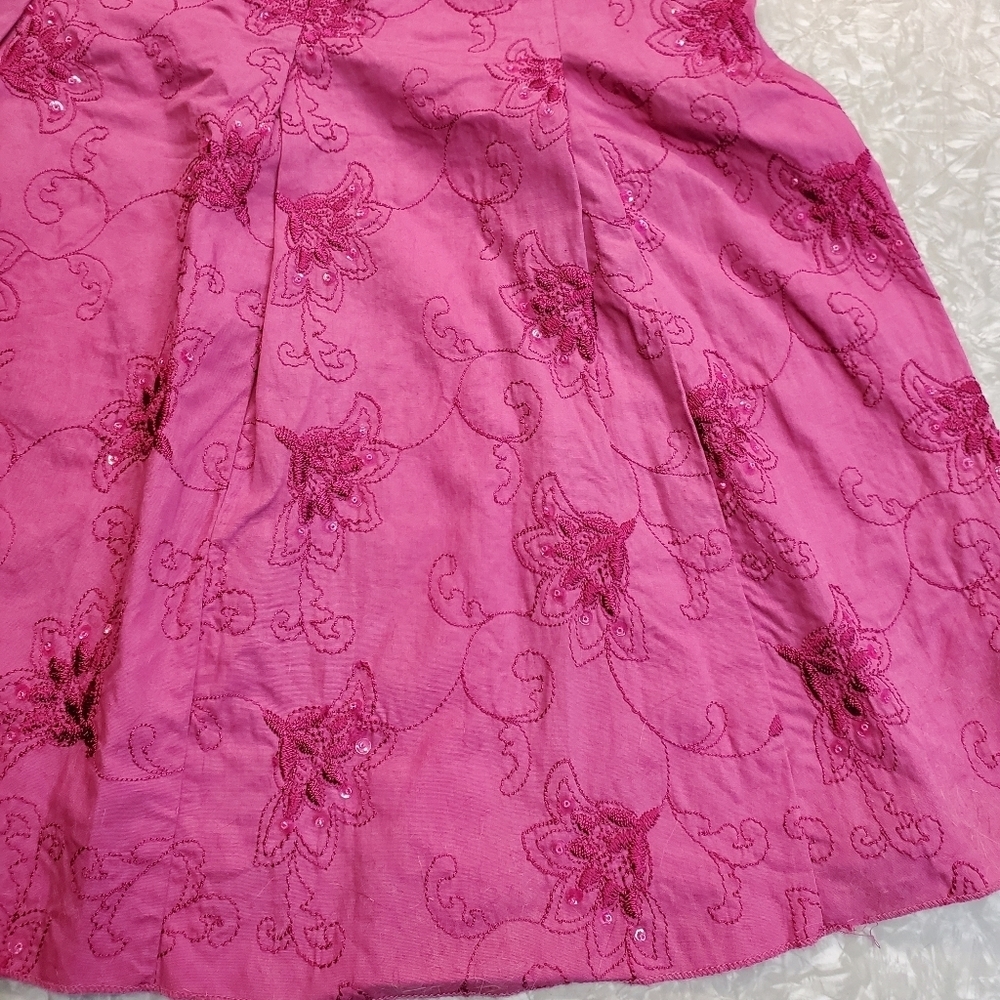 #071 Dolled Up Size Small by F.A.N.G. fuschia sequined skirt - Picture 5 of 16